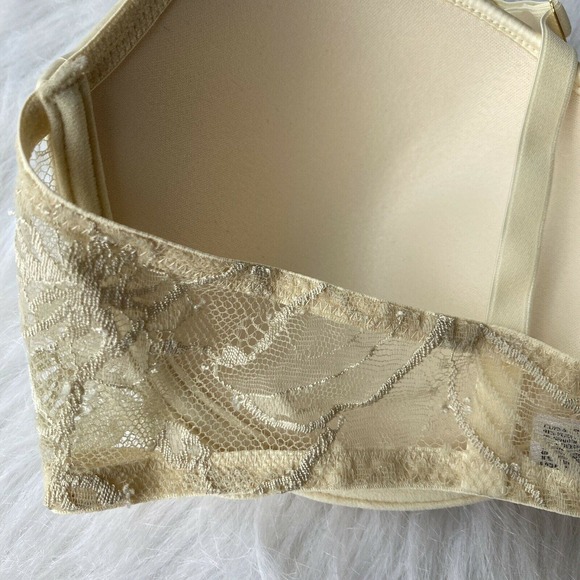 Donna Karan Bra Sz 36C Intimates Off White Underwired Back Closure Nylon Blend - Picture 5 of 7